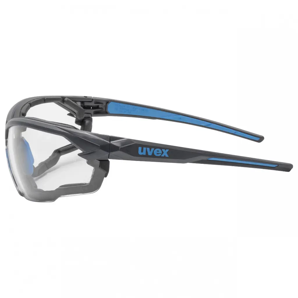 uvex suXXeed PPE safety glasses, supravision coating technology – permanently anti-fog and scratch-resistant clear lens