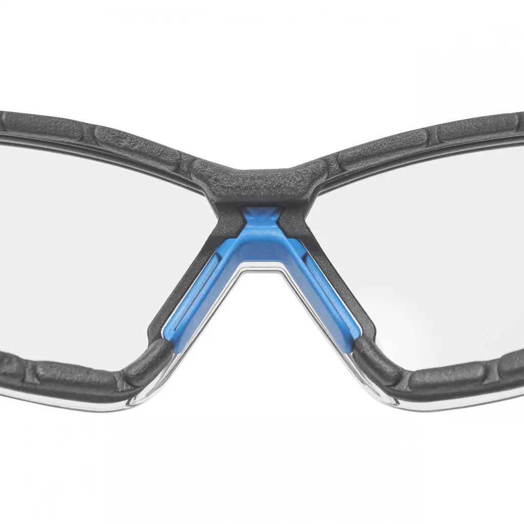 uvex suXXeed PPE safety glasses, supravision coating technology – permanently anti-fog and scratch-resistant clear lens