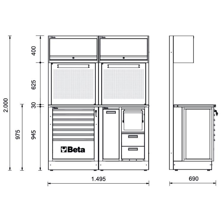 Beta Tools RSC50 A Workshop equipment combination RSC50