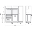 Beta Tools RSC50 D Workshop equipment combination, worktop, drawers, wall cabinets, tool panels.