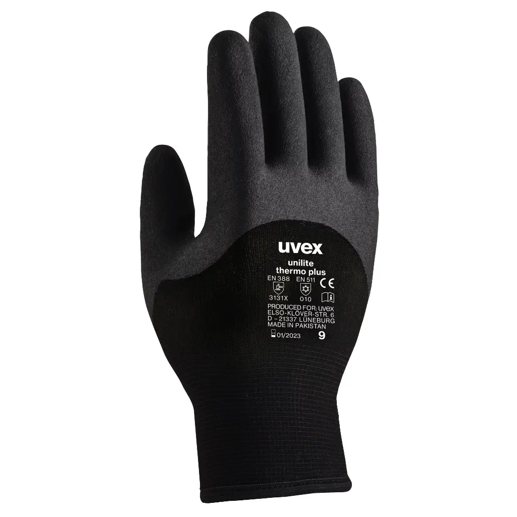 uvex unilite thermo plus Cold Protection 60592 EN388 (3131X) EN511 (010) PPE Safety Gloves