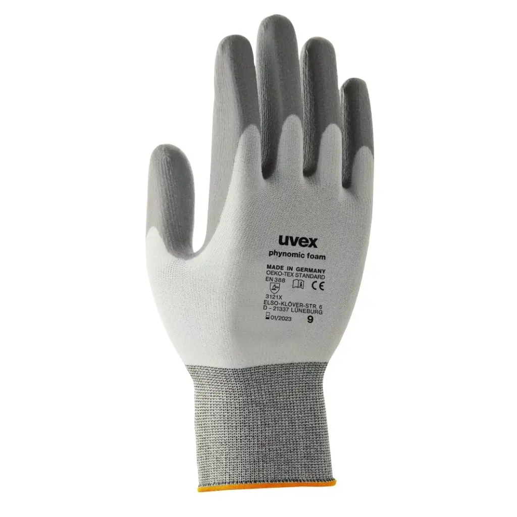 uvex phynomic foam Mechanical use 60050 EN388 (3121X) Food standard approved PPE Safety Gloves