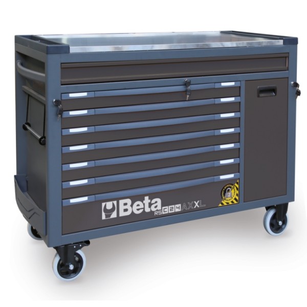 Beta Tools RSC24AXXL Mobile roller cab with 8 drawers and anti-tilt system, long model
