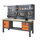 Beta Tools Workshop C58BC-W2,1 4CA/O+SVR Work bench, 2.1 m long, with wood top, 4 drawers and door module