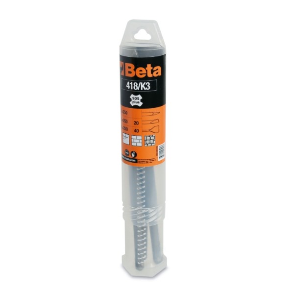 Beta Tools 418/K3 Kit of masonry chisels with SDS-plus connection