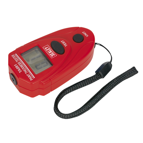 Sealey TA091 Automotive Vehicle Paint Thickness Gauge ±2% Accuracy / 0-2mm Range