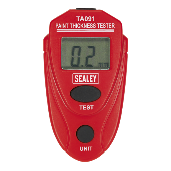 Sealey TA091 Automotive Vehicle Paint Thickness Gauge ±2% Accuracy / 0-2mm Range