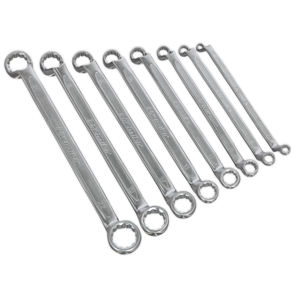 Sealey AK63257  Offset Double End Ring Spanner Set 8pc