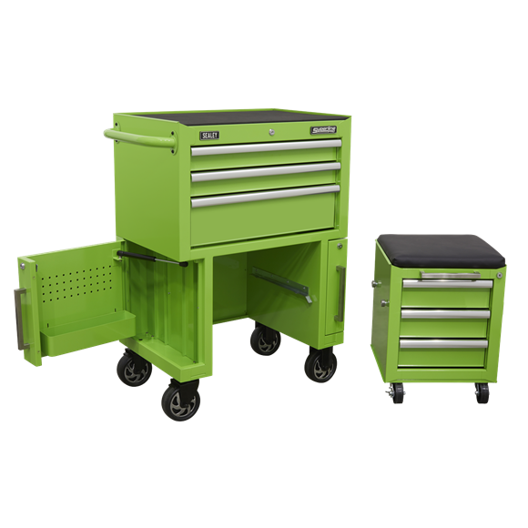 Sealey AP556CSHV Rollcab 3 Drawer with Utility Seat
