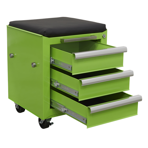 Sealey AP556CSHV Rollcab 3 Drawer with Utility Seat