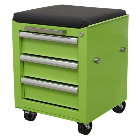 Sealey AP556CSHV Rollcab 3 Drawer with Utility Seat