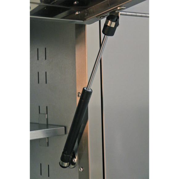 Sealey AP5520SS Custom Workshop Mobile Stainless Steel Tool Cabinet 10 Drawer with Backboard & 2 Wall Cupboards