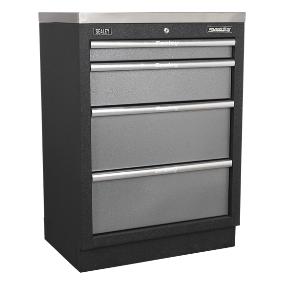Sealey APMSSTACK07W Automotive Custom Workshop Storage System with Wood Worktop 2.04m