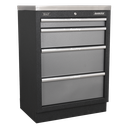 Sealey APMSSTACK07W Automotive Custom Workshop Storage System with Wood Worktop 2.04m