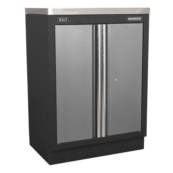 Sealey APMSSTACK07W Automotive Custom Workshop Storage System with Wood Worktop 2.04m