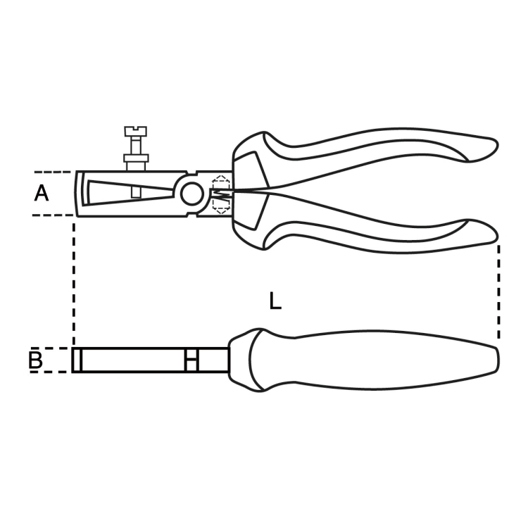 BETA 1142BM Wire stripping pliers, bi-material handles