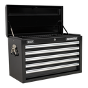 Sealey AP33059BCOMBO Superline Pro Tool Box Storage - Topchest 5 Drawer with 139pc Tool Kit - Black