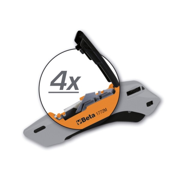 BETA 1772M Safety utility knife with retractable blade, supplied with 3 blades