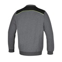 7642G New Crew-neck sweatshirt with black inserts on shoulders and fluorescent green detail