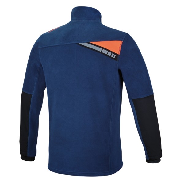BETA 7654B Stretch microfleece sweater, short-zipped