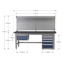Sealey Premier Industrial API1800COMB02 Complete Industrial Workstation / Workbench & Cabinet Combo 1.8m