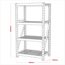 Sealey AP6372 Heavy-Duty Racking Unit with 4 Mesh Shelves 640kg Capacity Per Level - Industrial Workshop Storage
