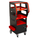 Sealey APDT435R Automotive Vehicle Diagnostics Trolley 4-Level for Garage / Workshop