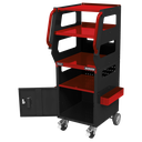 Sealey APDT435R Automotive Vehicle Diagnostics Trolley 4-Level for Garage / Workshop