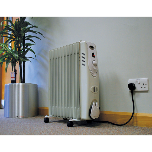 Sealey RD2500 11-Element Oil-Filled Radiator 2500W / 230V