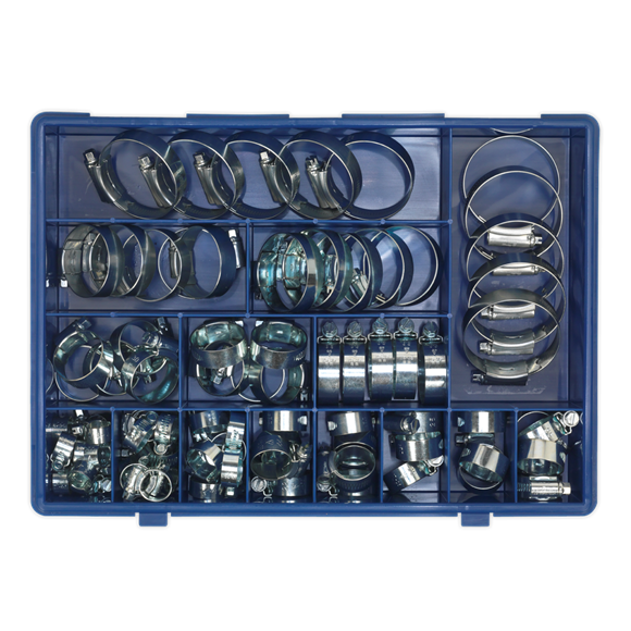 Sealey HCJ85AC HI-GRIP® Zinc Plated Hose Clip Assortment 9.5-55mm 81pc
