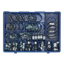 Sealey HCJ85AC HI-GRIP® Zinc Plated Hose Clip Assortment 9.5-55mm 81pc