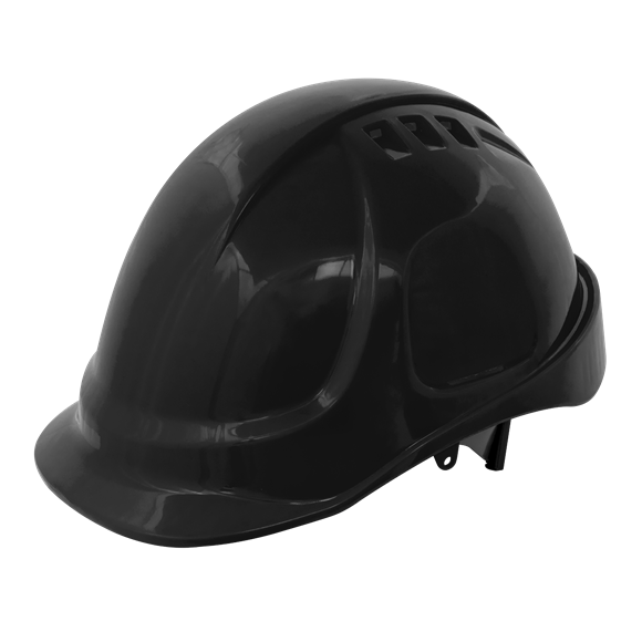 Sealey 502BLK Vented Safety Helmet - Black
