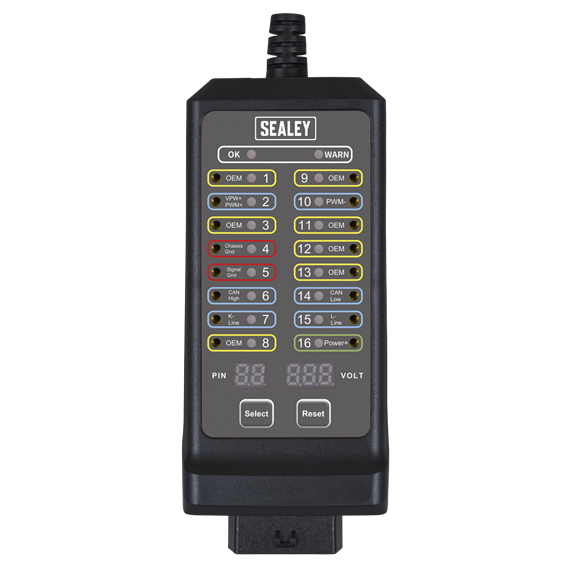 Sealey VS8813 OBD Breakout Box 16-Pin 12V/24V