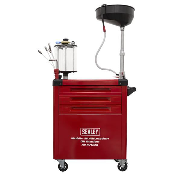 Sealey AK470DX Automotive Vehicle Mobile Multifunction Oil Station with 61pc Tool Set