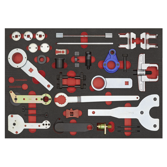 Sealey VS5100MK Diesel/Petrol Master Timing Tool Kit for VAG 59pc - Belt/Chain Drive