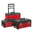 Sealey AP548 Mobile Steel / Composite Toolbox with 3 Compartments & heavy-duty wheels. Separates into three units
