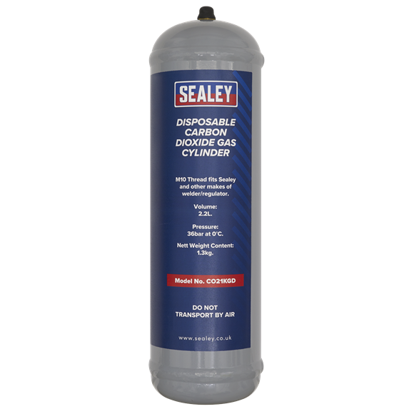Sealey CO21KGD4 Disposable Carbon Dioxide Gas Cylinder 1.3kg - Pack of 4