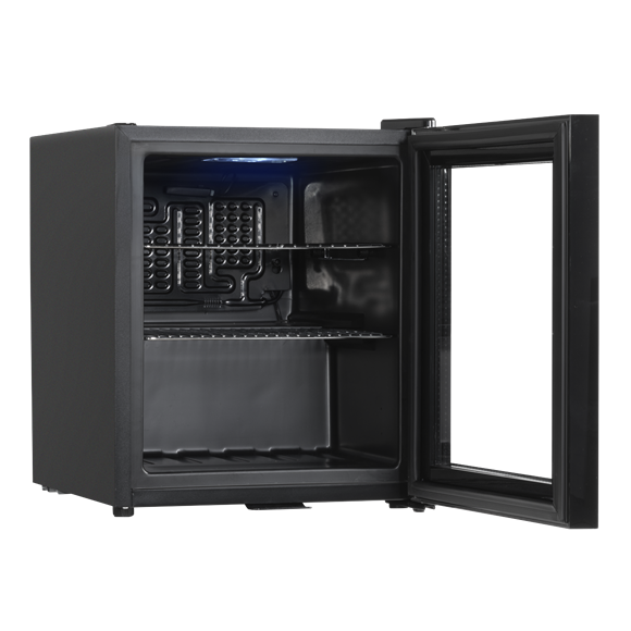 Sealey Baridi DH12 Mini Tabletop Cans Bottles Beer & Drinks Fridge 50L Capacity - Black