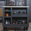 BETA Tools RSC24AXLP/7 Mobile roller cab with 7 drawers, with wood worktop and anti-tilt system, long model