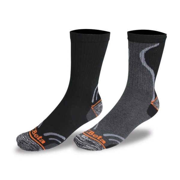 BETA Tools 7422P 2 pairs of calf-length socks made from recycled terry cotton 