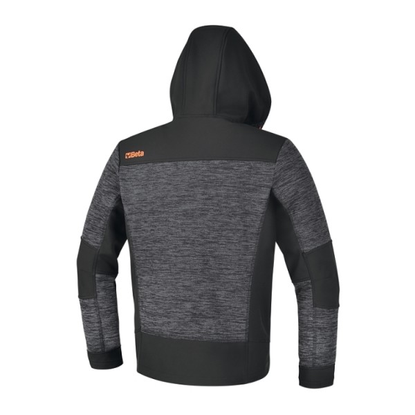 BETA Tools 7637G Technical fleece sweatshirt with softshell fabric inserts