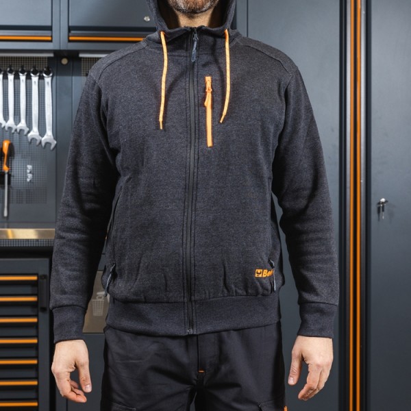 BETA Tools 7665G Hoodie Hoody Jumper full zip waist + chest pockets XS - XXXL