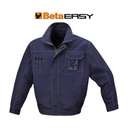 BETA 7849BL Work jacket T/C twill 245 g/m2 zip front stud cuffs blue XS - XXXXL