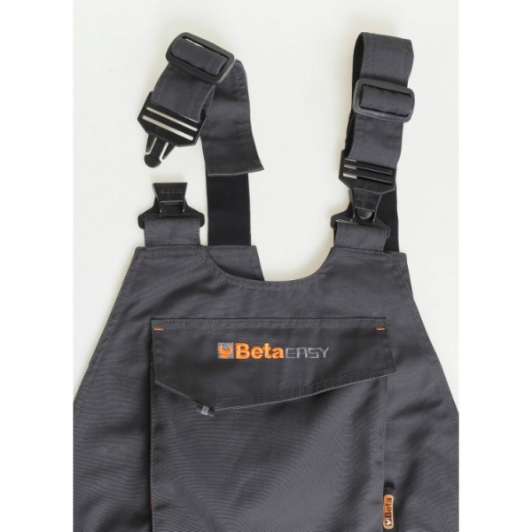 BETA Tools 7903G Work bib and brace overalls New design - Improved fit, Metal zip closure, Knee pad pockets XS-4XL