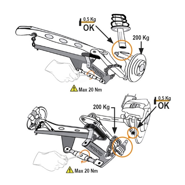 Beta Tools 1567 Lever for removing wishbone heads & shocks from pillar 015670001