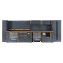 BETA Tools C55 Comprehensive workshop equipment combination RSC55 Cabinets, Workbench, Mobile Roller Cab,  Drawers, Tool Panels