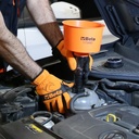 BETA Tools 1758RD Coolant funnel with quick couplings, 1600 ml capacity, with non-return valve, to avoid air bubble formation