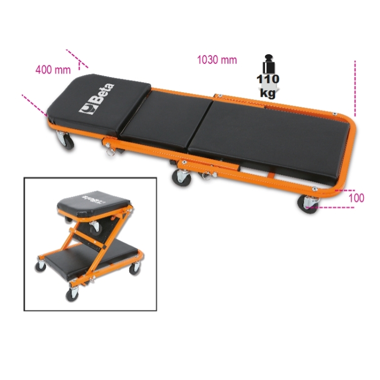 Beta Tools 3002 Creeper & Seat, 2 products in 1