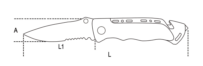 Beta Tools 1778SOS Car service knife with window breaking hammer & seat belt cutter features, safety blade lock