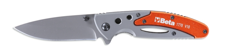 Beta Tools 1778V18 Foldaway knife, aluminum handle, in case